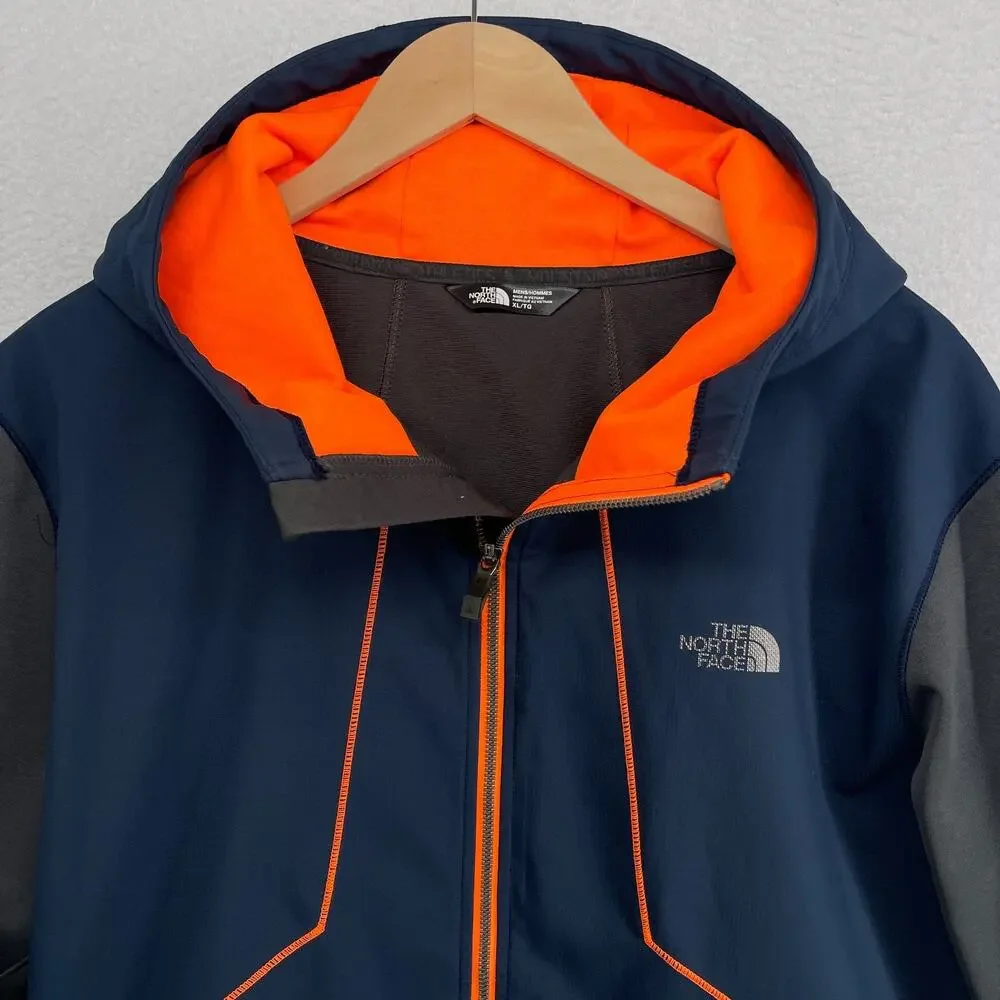 THE NORTH FACE Jacket Mens XL Kilowatt Hoodie Trail Thumbholes Windbreaker Blue